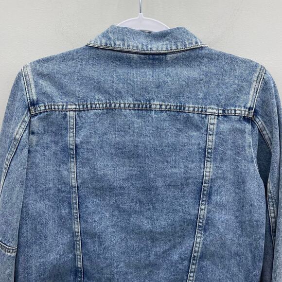 Free‎ People Rumors Blue Light Wash Denim Jacket - Picture 4 of 6